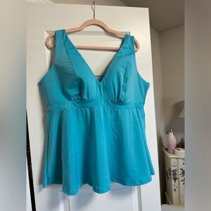 Lane Bryant Blue Swim Top